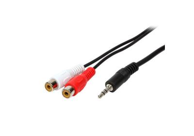 CABLE AUDIO 1xJACK 3.5M A 2xRCA H LOGILINK 0.2M