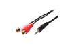 CABLE AUDIO 1xJACK 3.5M A 2xRCA H LOGILINK 0.2M