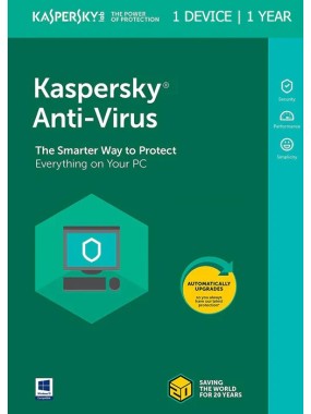 Clave Kaspersky Anti-Virus 2023 1 dispositivo 1 año