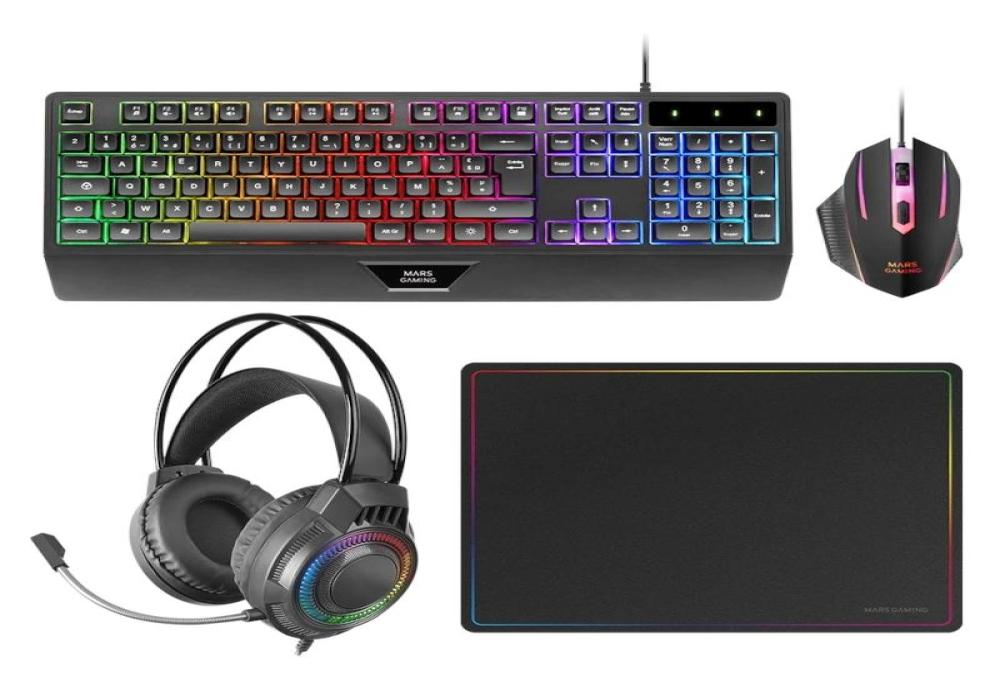 MARS GAMING TECLADO+RATON+ALFOMBRILLA+AURICULAR MARS GAMING TECLADO+RATON+ALFOMBRILLA+AURICULAR