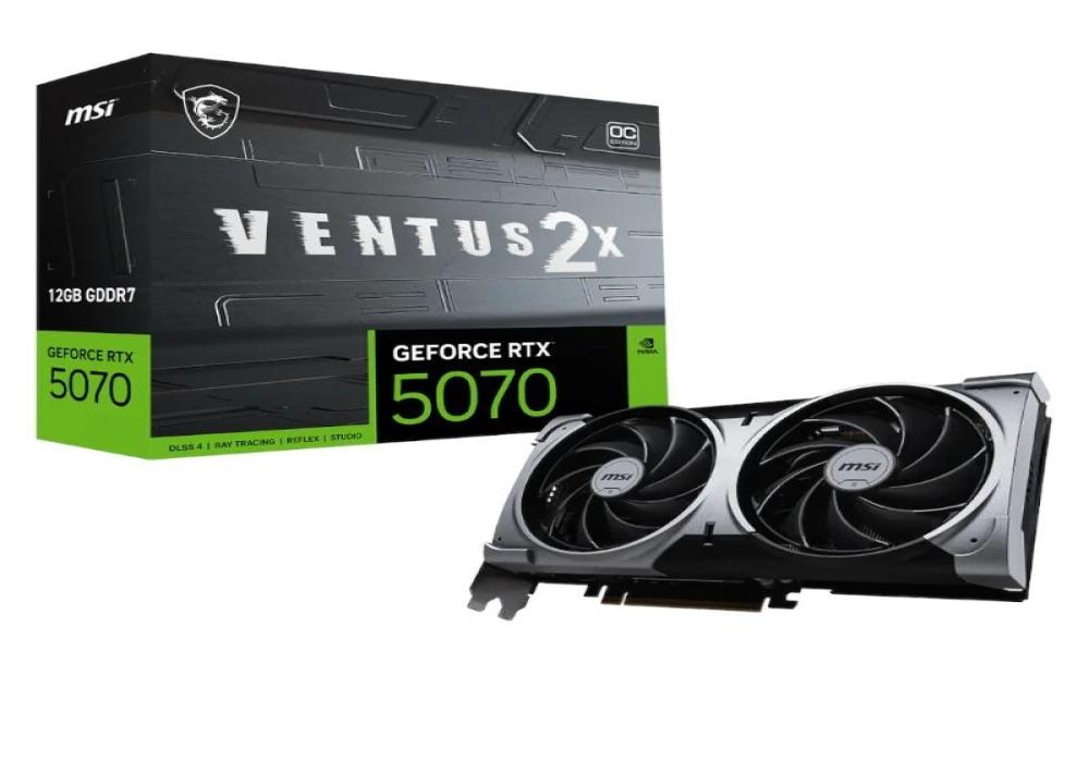 MSI VGA NVIDIA RTX 5070 12G VENTUS 2X OC DDR7 MSI VGA NVIDIA RTX 5070 12G VENTUS 2X OC DDR7