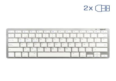 iggual Teclado Bluetooth Slim TKL-BT plata 2 canal