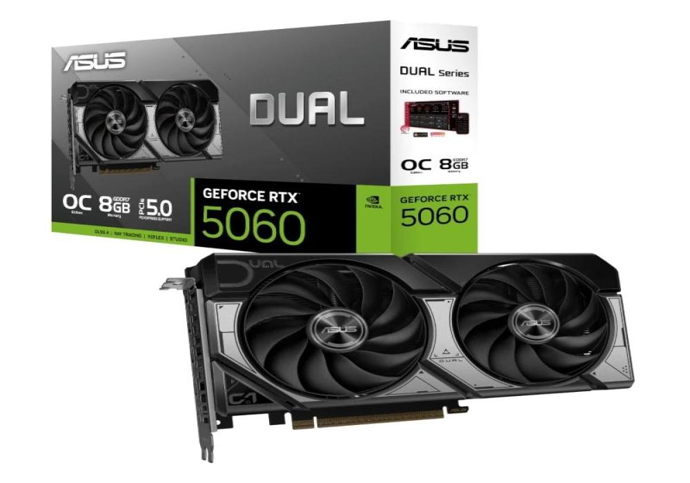 ASUS VGA NVIDIA DUAL RTX 5060 O8G 8GB DDR7 ASUS VGA NVIDIA DUAL RTX 5060 O8G 8GB DDR7