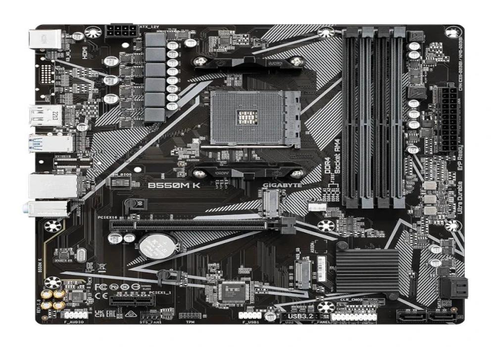 Gigabyte Placa Base B550M K mATX AM4 Gigabyte Placa Base B550M K mATX AM4
