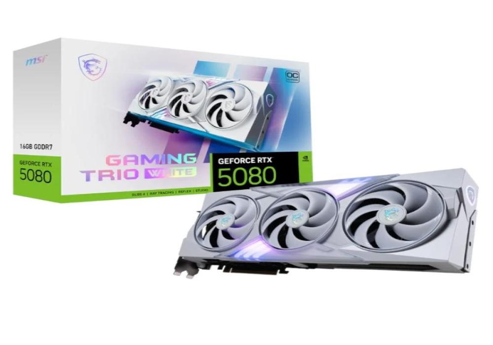 MSI VGA NVIDIA RTX 5080 16G GAMING TRIO OC WHITE D MSI VGA NVIDIA RTX 5080 16G GAMING TRIO OC WHITE D