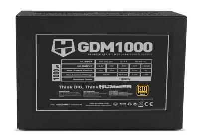 NOX HUMMER GDM1000W Fuente modular ATX3.1 80+GOLD