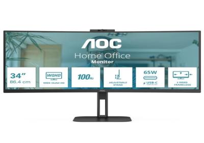 AOC CU34V5C Monitor 27" 2K HDMI USBc MM AA cur