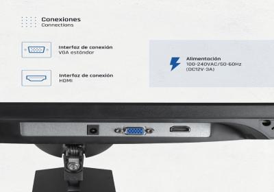 iggual Monitor 24" VGA HDMI 120Hz pivotante AA MM