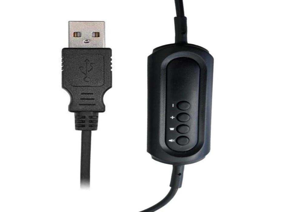 EWENT EW3568 Auricular USB+micrófono cable  2,1m