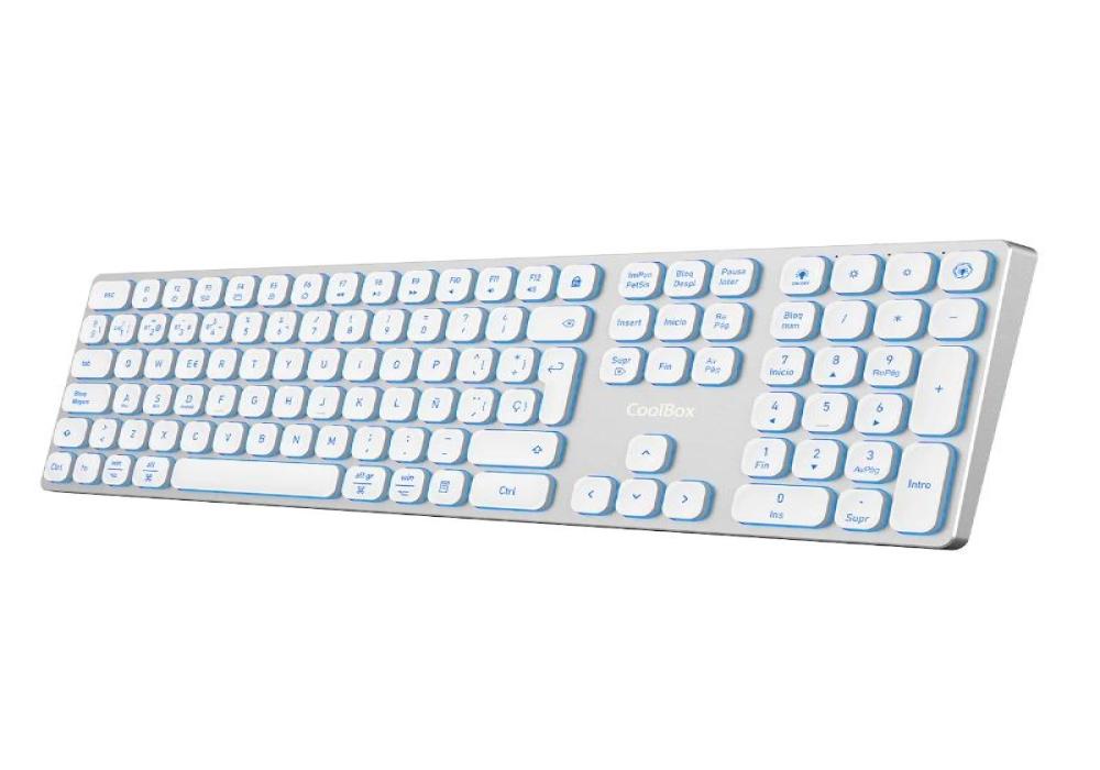 Coolbox Teclado Inal.Retroil. MOONLIGHT B431 Blanc