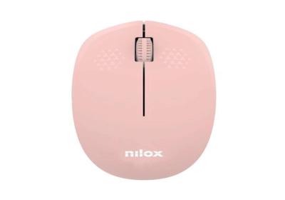 Nilox Ratón Wireless, 1000 DPI, 3 botones, Rosa