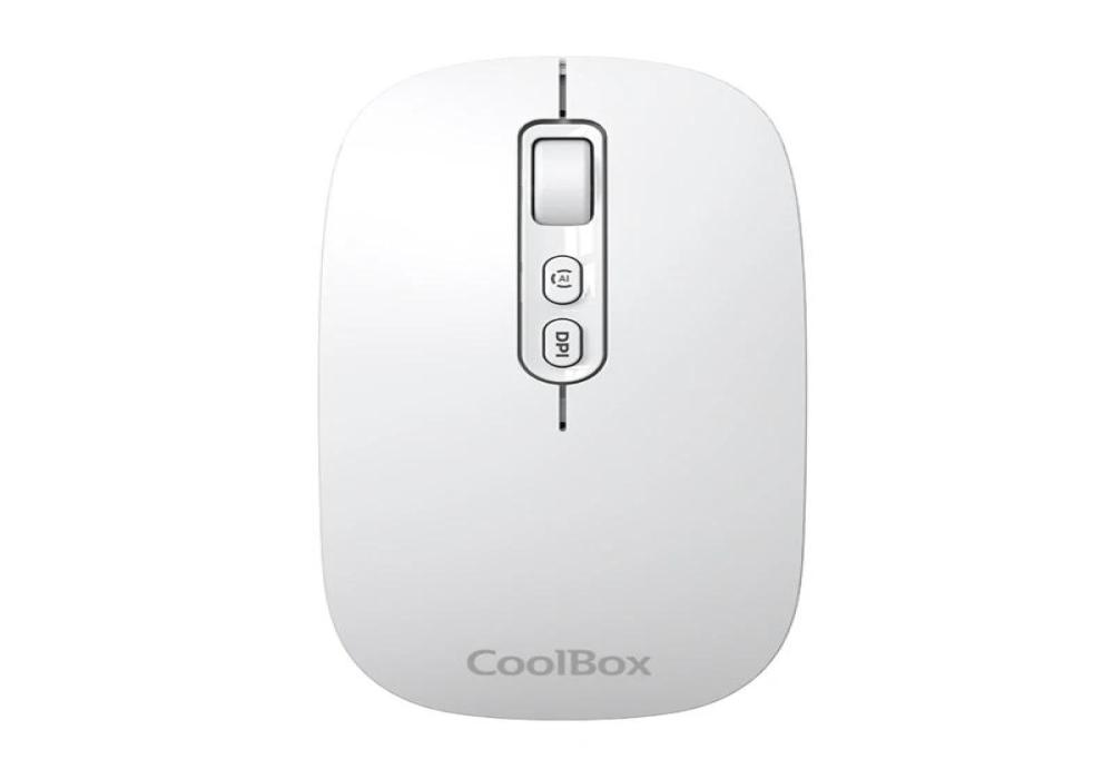 Coolbox Ratón W02-IA Inalámbrico RF+BT Blanco