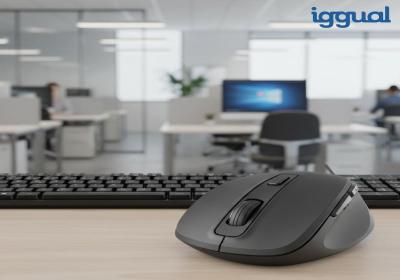 iggual Ratón inalámbrico ERGO-SILENT-6D 1600DPI