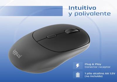 iggual Ratón inalámbrico NANO-OFFICE-6D 1600DPI
