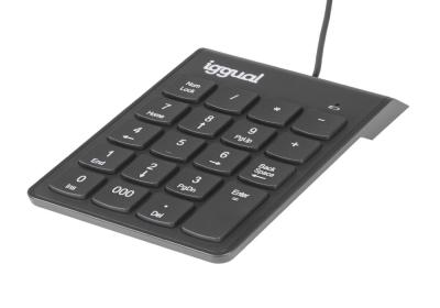 iggual Teclado numérico USB CK-NUM-19T negro