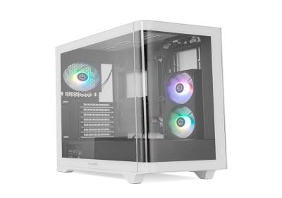 NOX Semitorre HUMMER ETHER Cristal Curvo Negro&Bla