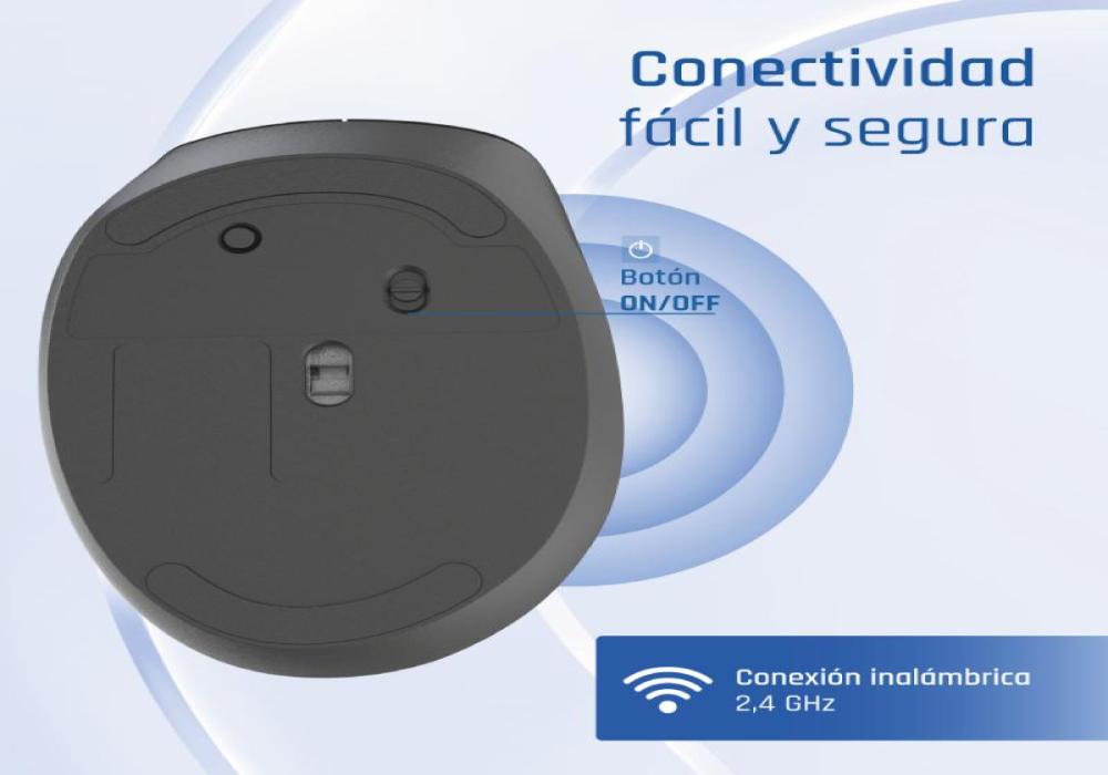 iggual Ratón inalámbrico ERGO-SILENT-6D 1600DPI