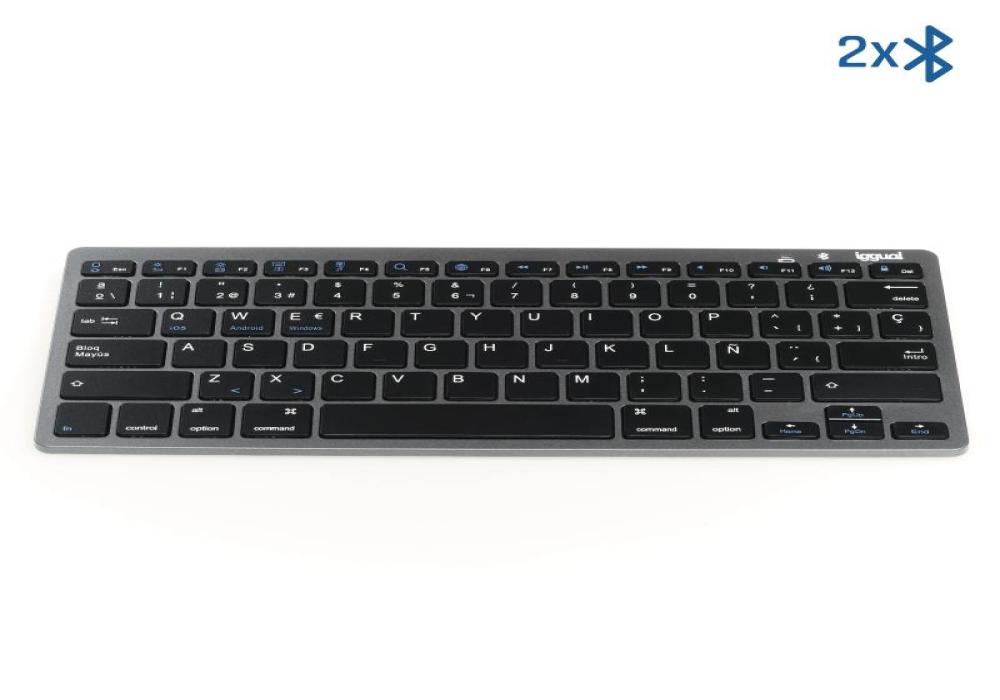 iggual Teclado Bluetooth Slim TKL-BT negro 2 canal