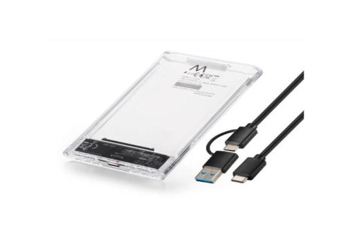 EWENT Carcasa USB3.2 Gen1 para SATA2.5"USB-C+A Tra
