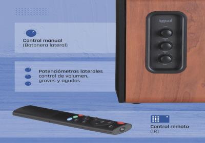iggual Altavoces 2.0 50W Bluetooth 5.3 Home Studio