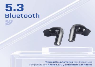 iggual Auriculares inalámbricos TWS Bluetooth negr