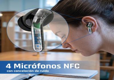 iggual Auriculares inalámbricos TWS Bluetooth negr