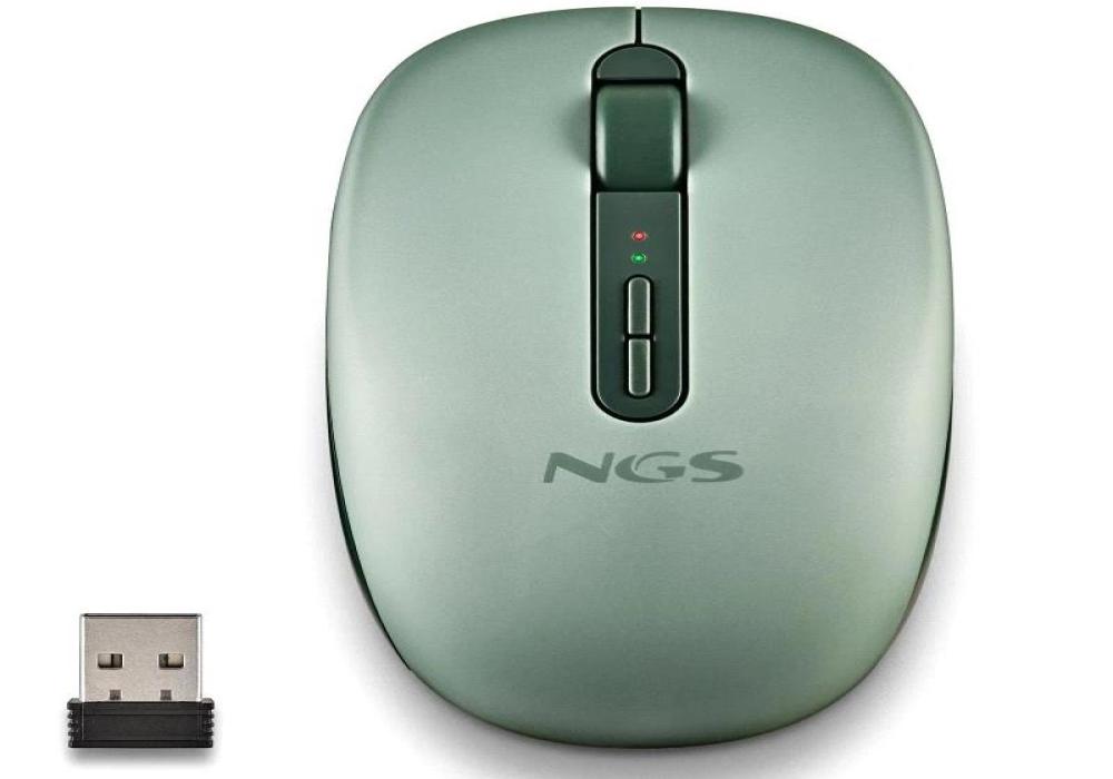 NGS Ratón Inalámbrico 2.4GHZ Dual BT FOGDUAL GREEN