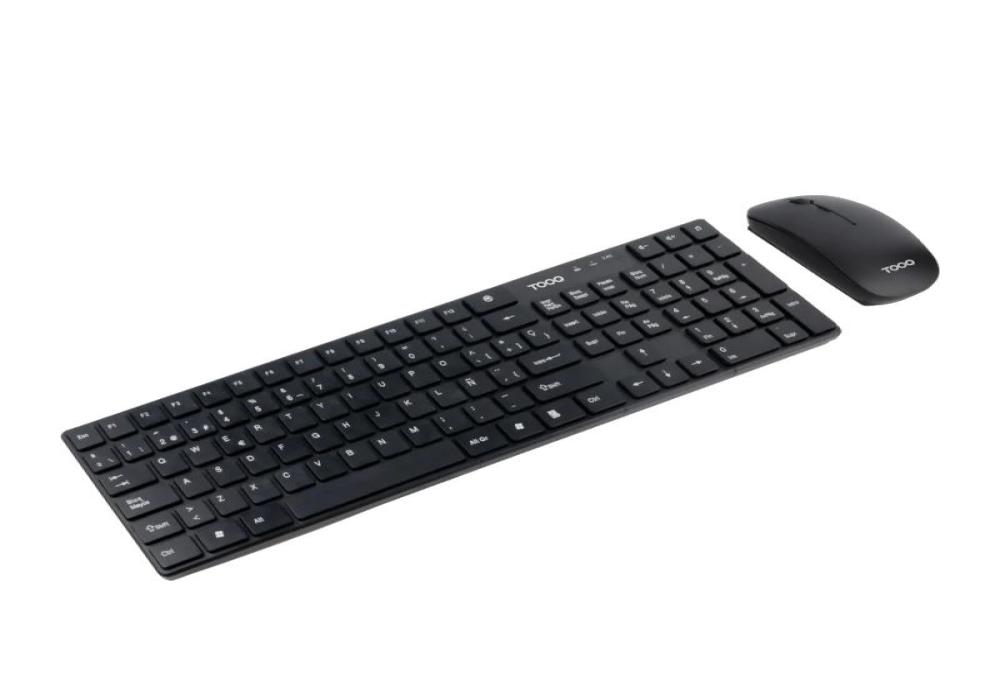 Tooq Teclado+Ratón TQKMW-3102 Slim inalámbr Negro